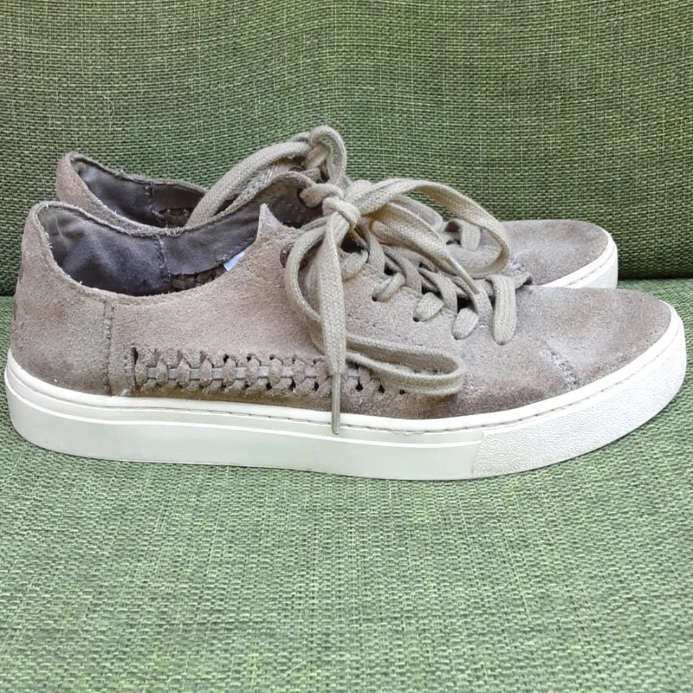 Toms suede lace up fashion sneaker. Size 6.5.